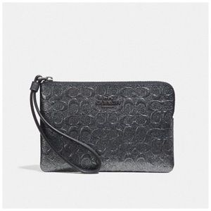 Coach Bags - Coach Corner Zip Wristlet Charcoal Gray NWT Coach Bags - Coach Corner Zip Wristlet Charcoal Gray NWT